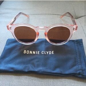 Bonnie Clyde The Hills Pink Round Sunglasses